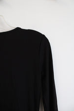 NEW Bebe Black Ribbed Long Sleeved Dress | S