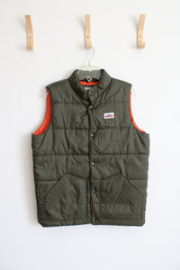 Penfield Green Orange Lined Puffer Vest | M