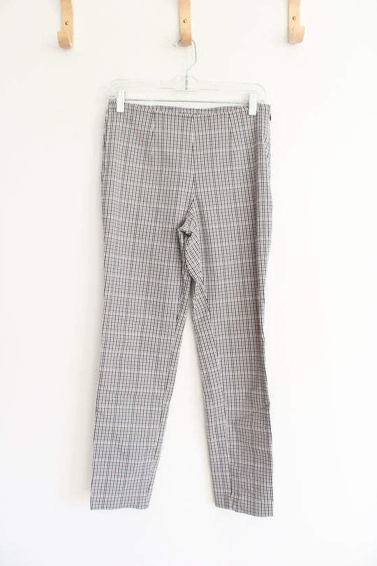 A New Day Stretch Black & Gray Plaid Pants | 4