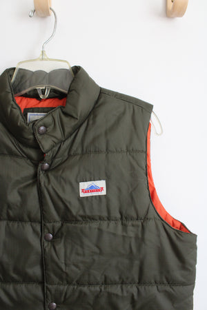 Penfield Green Orange Lined Puffer Vest | M