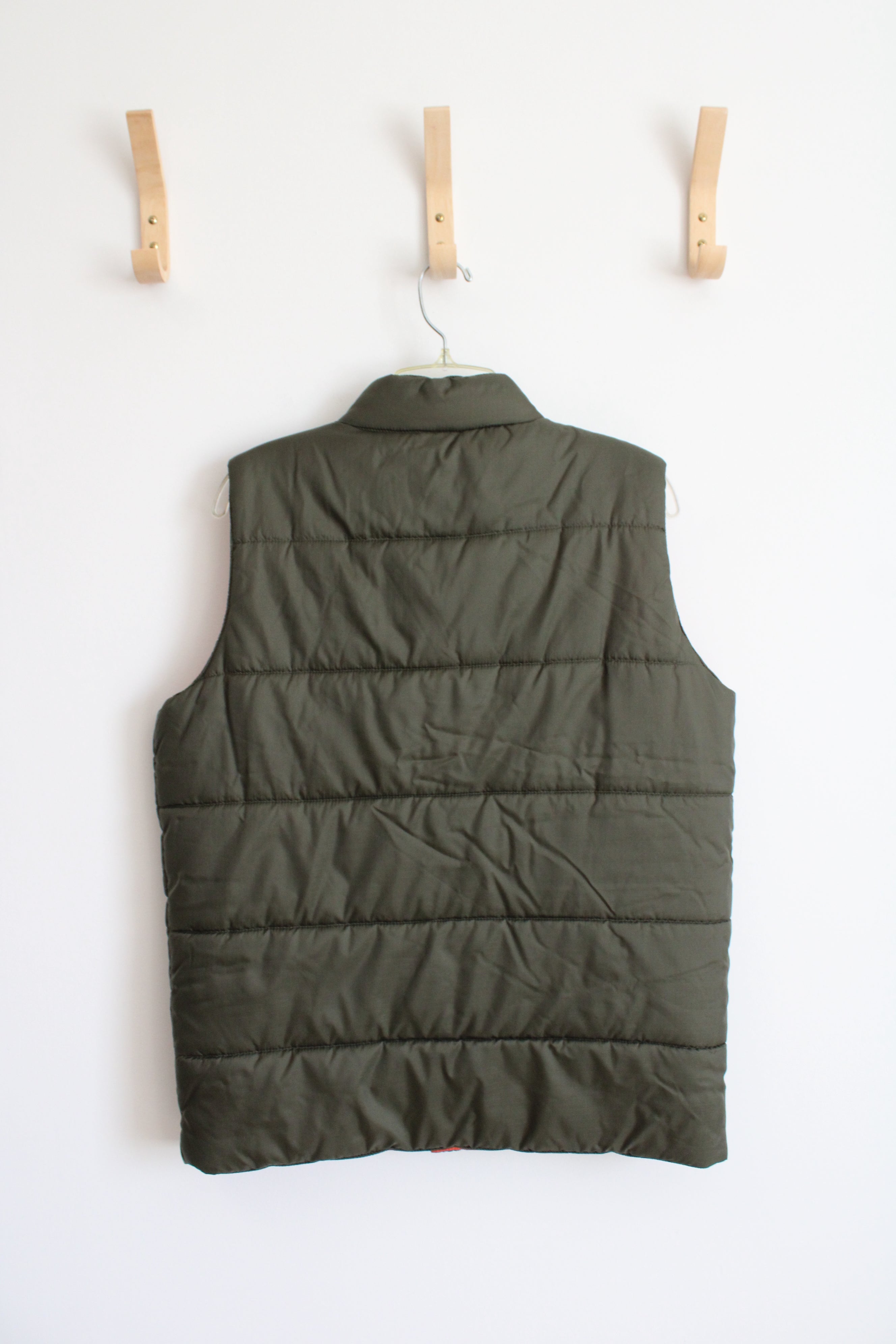 Penfield Green Orange Lined Puffer Vest | M
