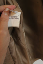 Ultrasuede Lilli Ann Tan Solid Faux Fur Trim Jacket and Skirt Set | 6