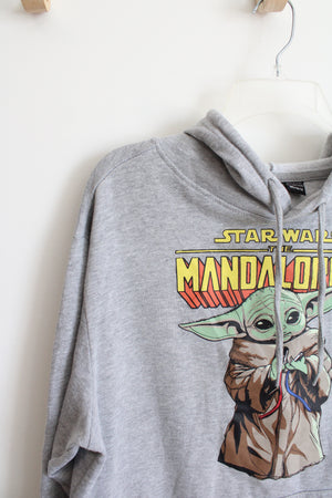 Star Wars The Mandalorian Baby Yoda Gray Hoodie | M