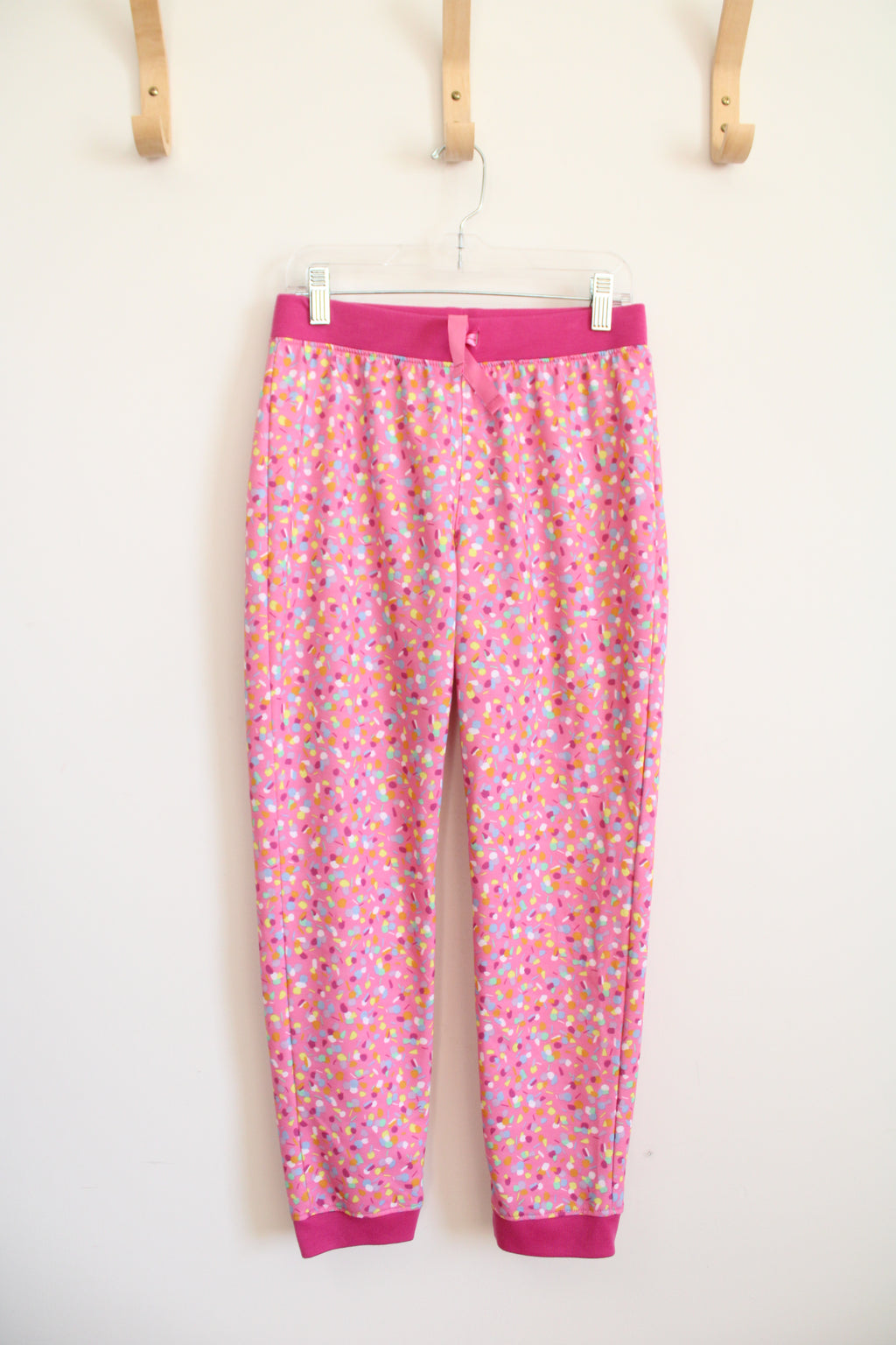 Lands' End Pink Colorful Patterned Sweatpants | Youth 12