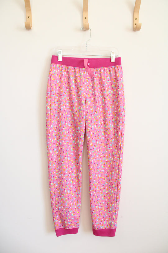 Lands' End Pink Colorful Patterned Sweatpants | Youth 12
