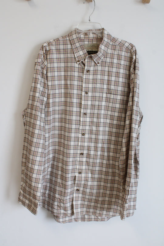 Cabela's Tan Plaid Button Down Shirt | 2XL Tall