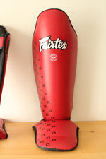 Fairtex SP5 Competition Size Large Red Shin Guards