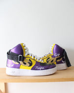Nike Air Force 1 Kobe & Gigi Bryant Custom Hand Painted High Top Sneakers | Size 9