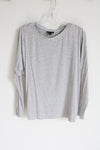 J.Jill Wearever Collection Gray Striped Long Sleeved Shirt | S