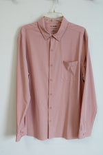 01. Algo Performance Stretch Rose Tan Button Down Water Repellant Shirt | XL
