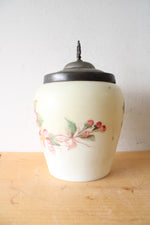 Vintage A.J. Hall Floral Biscuit Jar