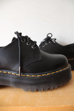 Dr. Martens Black 1461 Quad Platform Black Shoes | Size 8M/9L
