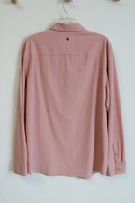 01. Algo Performance Stretch Rose Tan Button Down Water Repellant Shirt | XL