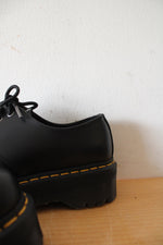 Dr. Martens Black 1461 Quad Platform Black Shoes | Size 8M/9L