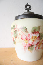 Vintage A.J. Hall Floral Biscuit Jar