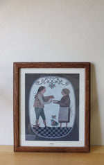 Friends By R. Davey Wooden Framed Art Print | 10X12"