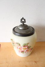 Vintage A.J. Hall Floral Biscuit Jar