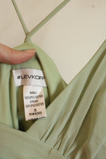 NEW Levkoff Pistachio Green Solid Sleeveless Maxi Dress | 8