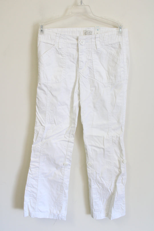 NEW Children's Place White Cargo Pant | 6X/7