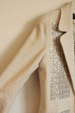 NEW St. John Couture Cream Multi Tweed Sequin and Beaded Coat & Dress Set | 6