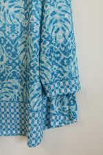 Ruby Rd. Tropical Blue Print Blouse | 2XL