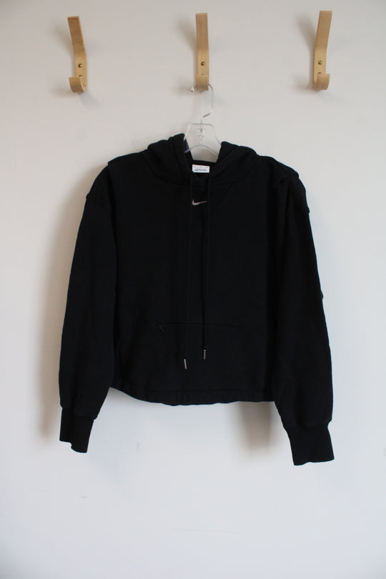 Nike Boxy Fit Black Thick Cotton Hoodie | S