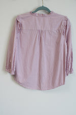 Lauren Conrad Striped Button Down Cotton Top | M