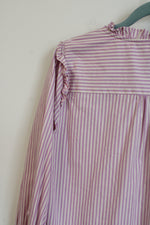 Lauren Conrad Striped Button Down Cotton Top | M