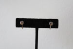Faux Tan Pearl Screwback Sterling Silver Earrings