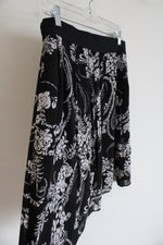 White House Black Market Black & White Floral Skirt | M