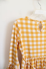 Rare Editions Yellow & White Plaid Pumpkin Sequined Dress | Youth 10