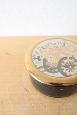 The Art Of Chokin 24K Gold Edged Etched Small Black Covered Container
