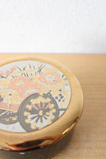 The Art Of Chokin 24K Gold Edged Etched Small Black Covered Container