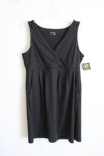 NEW Eddie Bauer Black Pocket Dress | L