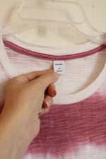 NEW Old Navy Pink and White Tie- Dye Short Sleeve Midi Dress | M