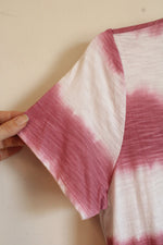 NEW Old Navy Pink and White Tie- Dye Short Sleeve Midi Dress | M