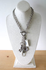 NEW Chico's Limited Edition Silver Charm Tassel 35 Bold Years Statement Necklace