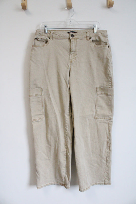D. Jeans Tan Cargo Wide Leg Jeans | 14