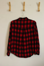 Calvin Klein Jeans Red and Black Buffalo Plaid Flannel Shirt | M