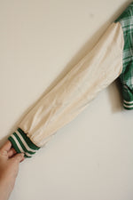 Love Tree Green Plaid Varsity Bomber Jacket | L