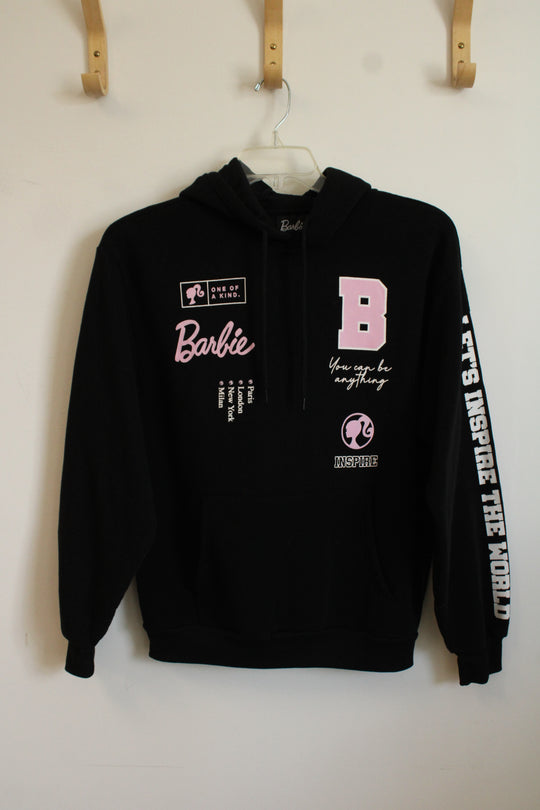 Barbie Black and Pink Quoted Hoodie | M