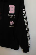 Barbie Black and Pink Quoted Hoodie | M