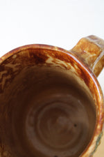 Antique Bennington Rockingham Pottery Pitcher with Peacock Relief Design (1890's)