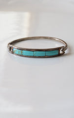 Turquoise Inlay Sterling Silver Cuff Bracelet
