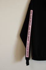 Barbie Black and Pink Quoted Hoodie | M