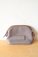 Dooney & Bourke Gray Smooth Leather Small Zip Pouch