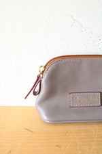 Dooney & Bourke Gray Smooth Leather Small Zip Pouch