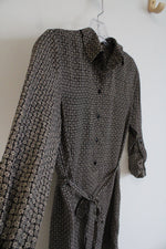 LOFT Brown & Black Patterned Dress | XXS Petite