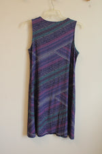 NEW Chico's Wild Grape Rainbow Dots Kimmi Knee Dress | 2 (L / 12)