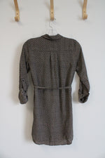 LOFT Brown & Black Patterned Dress | XXS Petite